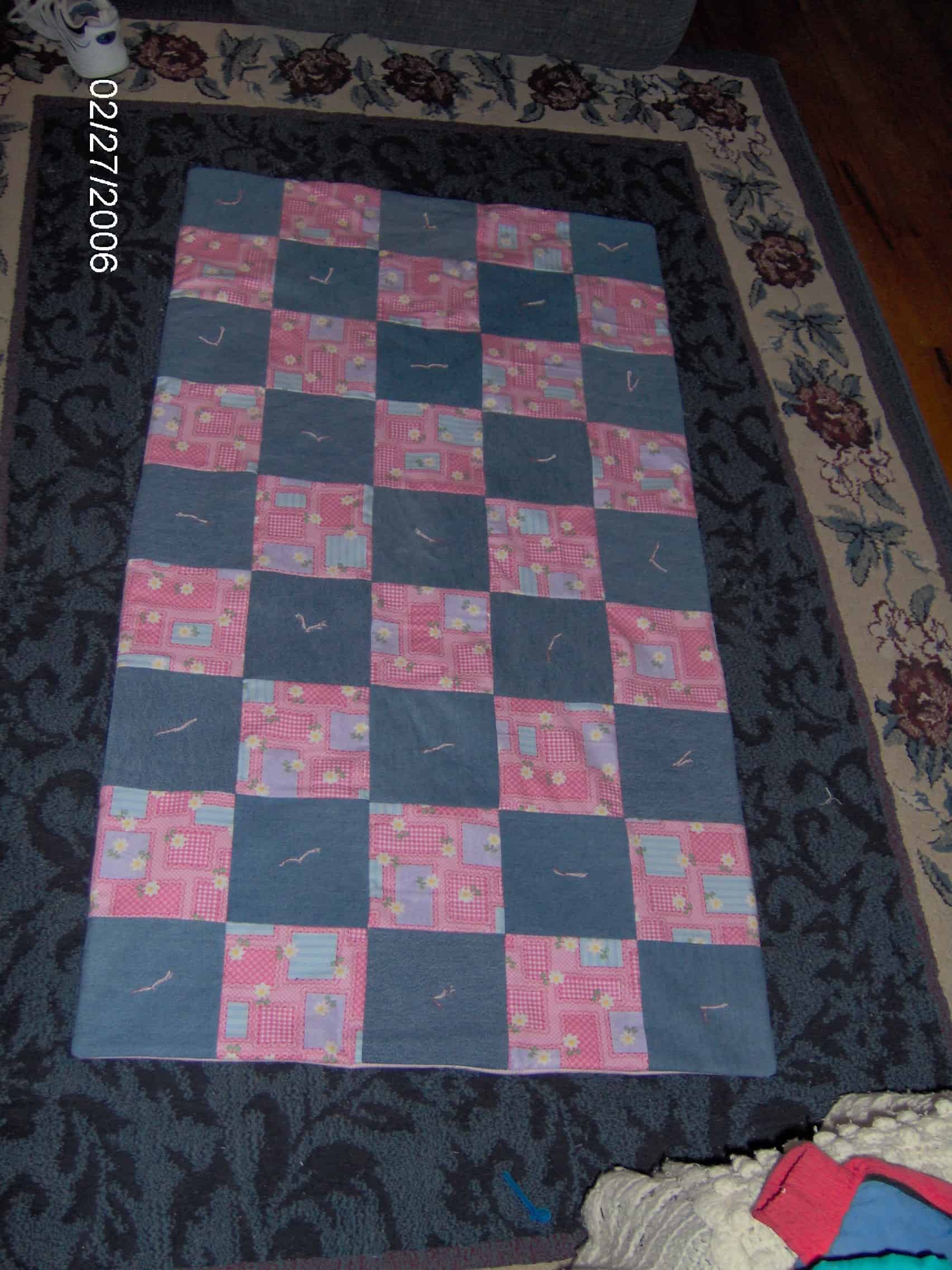 Homemade for the Holidays #19:  Denim Quilt {sewing project}