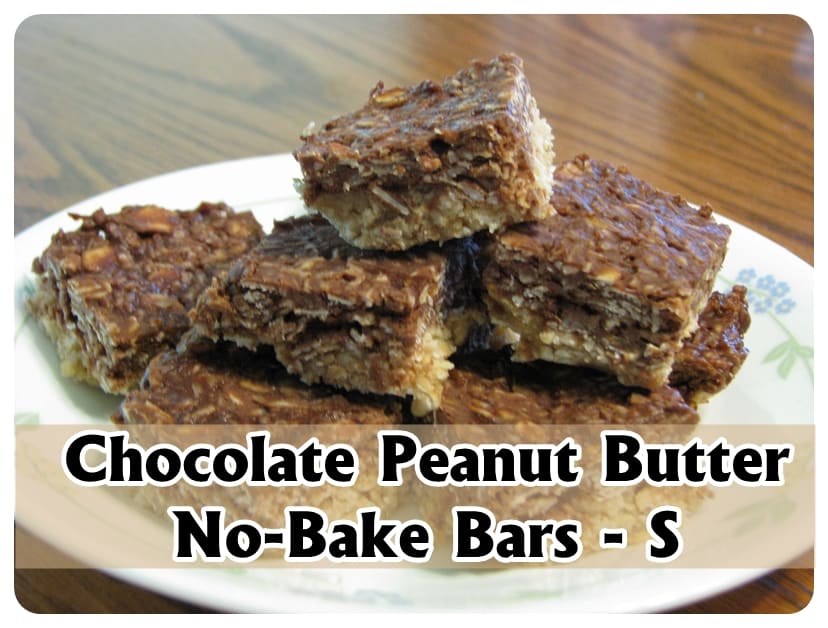 Trim Healthy Mama {Chocolate Peanut Butter No-Bake Bars - S}