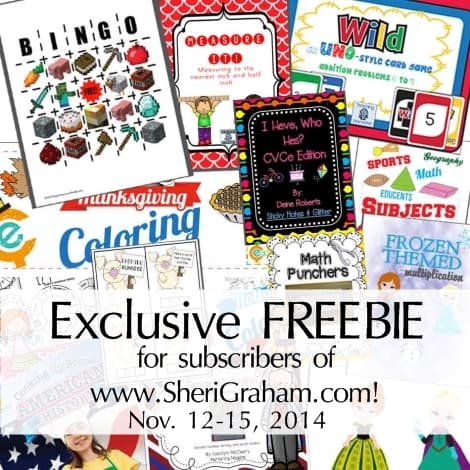 Exclusive Educational Printable Package for FREE {Subscribers Only}