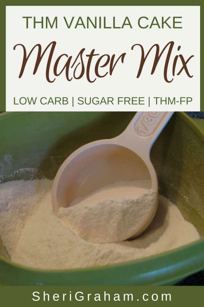 Vanilla Cake Master Mix in a bowl on the table.