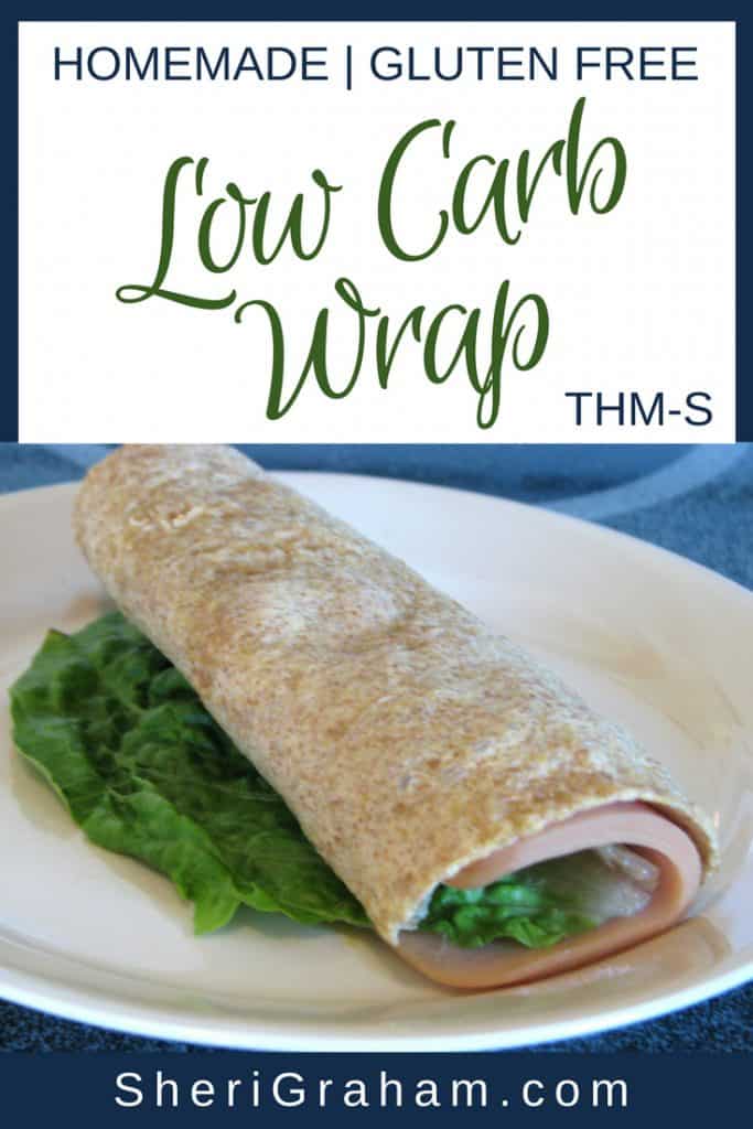 Low carb wrap on a plate.