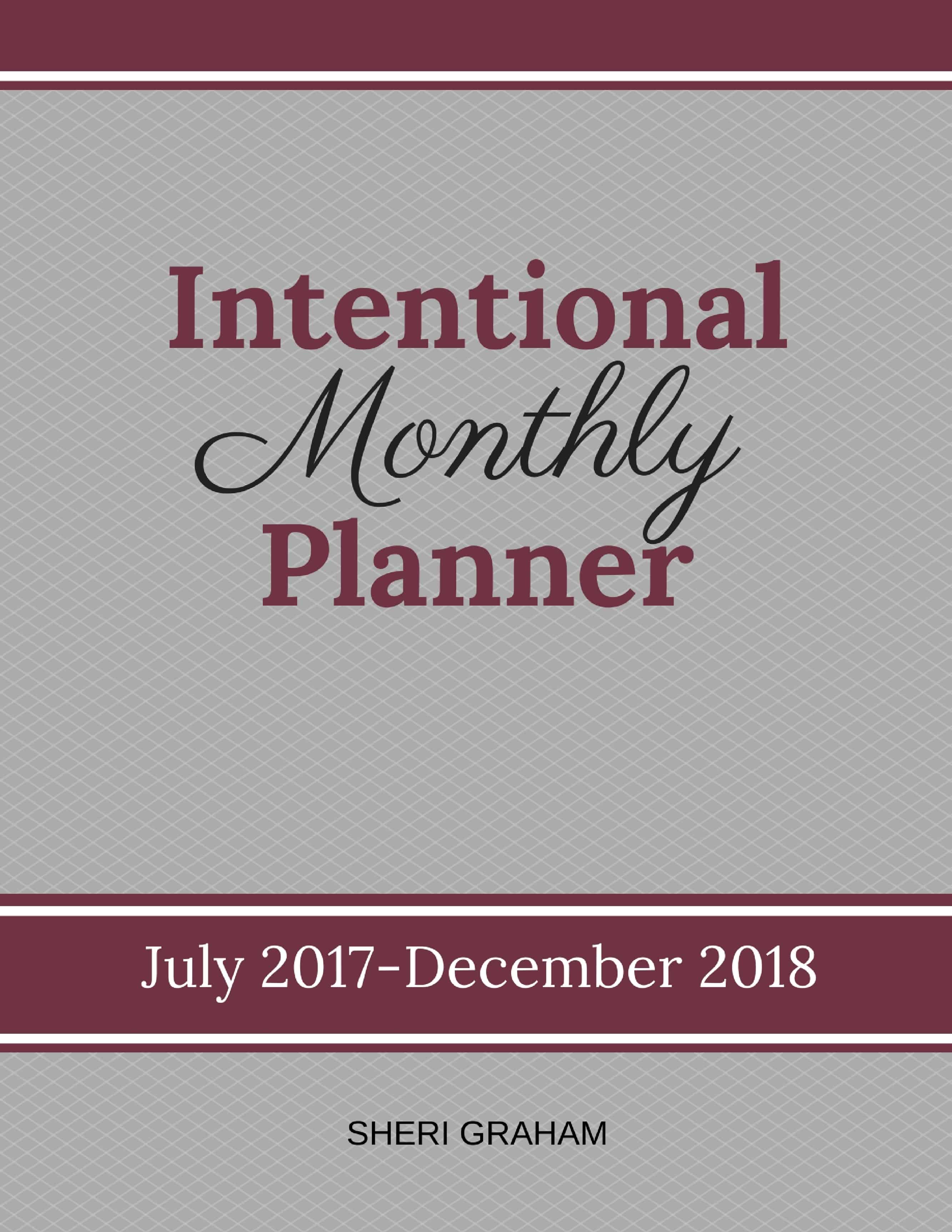 2017 and 2018 monthly planner