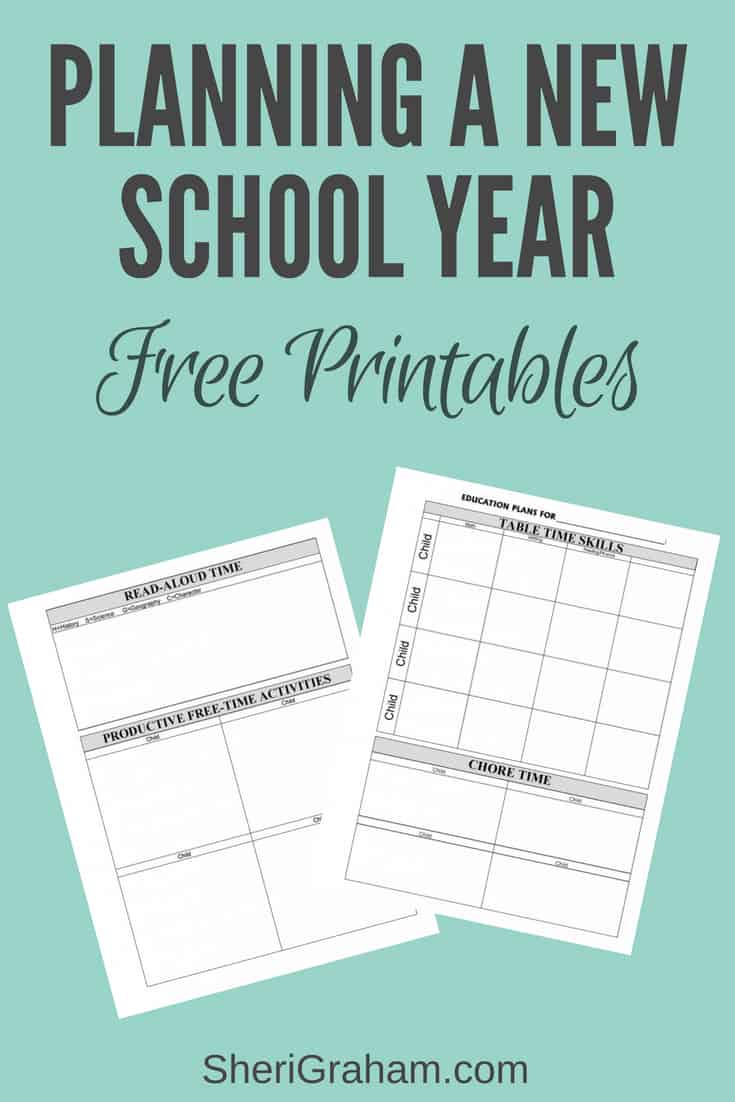 Planning a New School Year {Free Homeschool Planning Forms}